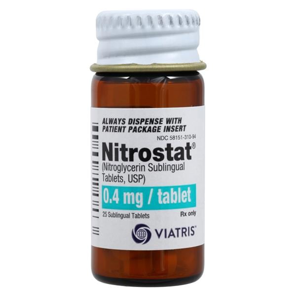 Nitrostat 0.4mg 25/Bt