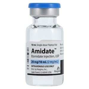 Amidate Injection 2mg/mL SDV 10mL 10/Package, 4 BX/CA