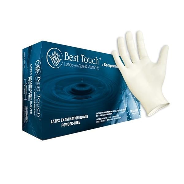 Best Touch Latex Exam Gloves Large White Non-Sterile