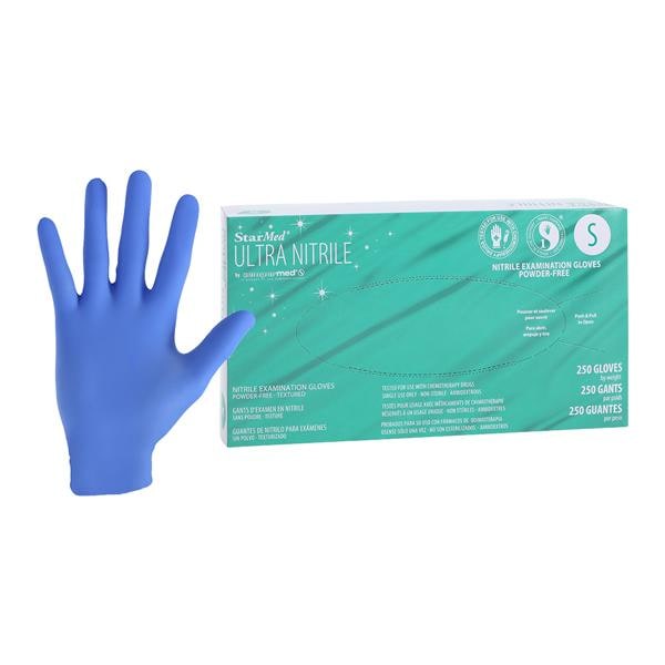 StarMed Ultra Nitrile Exam Gloves Small Violet Blue Non-Sterile, 10 BX/CA