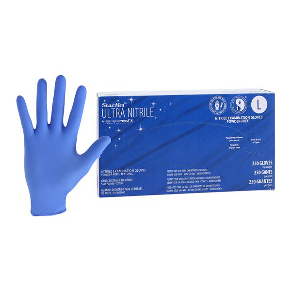 StarMed Ultra Nitrile Exam Gloves Large Violet Blue Non-Sterile, 10 BX/CA