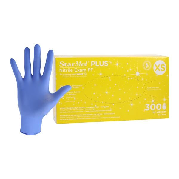 StarMed Plus Nitrile Exam Gloves X-Small Purple Non-Sterile