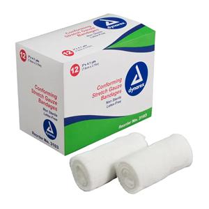 Conforming Bandage Polyester 3"x4.1yd 1 Ply Non-Sterile 12/Bx, 8 BX/CA