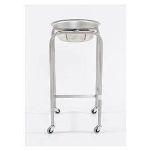 Stand Basin 8-1/2qt Stainless Steel 15x15x36" Silver With Shelf Ea