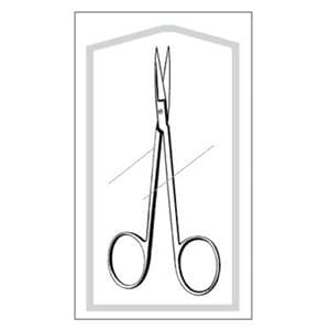 Econo Iris Surgical Scissors Straight 4-1/2" Stainless Steel Sterile Disp 50/Ca