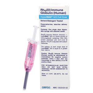 HyperRHO Injection 1500u/mL Non-Returnable Full Dose Prefilled Syringe 1mL 1/Pk