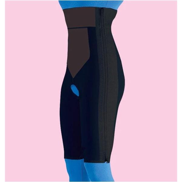 Compression Girdle Above Knee/High Waist Small Black