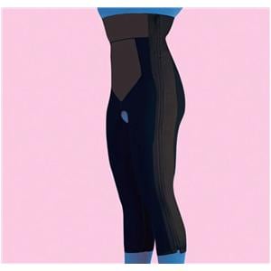 Compression Girdle Below Knee/High Waist Small 33-36" Black