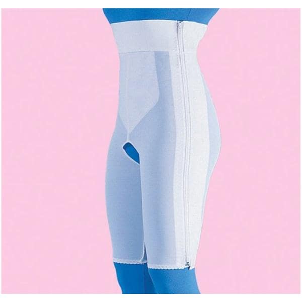 Compression Girdle Above Knee/High Waist XL 46-50" White