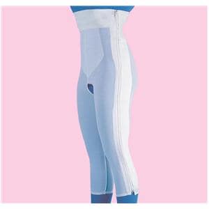 Compression Girdle Below Knee/High Waist 2XL White