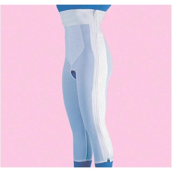 Compression Girdle Above Knee/High Waist XL 46-50" White