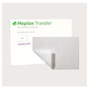 Mepilex Transfer Foam Dressing 6x8" Sterile Non-Adherent Adhesive Absorbent LF, 8 BX/CA