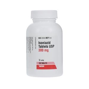 Isoniazid Tablets 300mg Bottle 100/Bottle Each