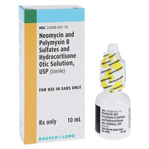 Neomycin/PolymyxnB/HC Otic Solution 3.5mg/10mu/1%/ per mL Bottle 10mL Each