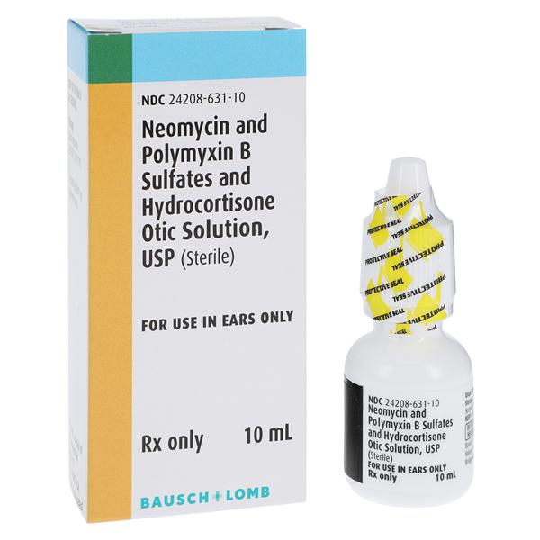 Neomycin/PolymyxnB/HC Otic Solution 3.5mg/10mu/1%/ per mL Bottle 10mL Each