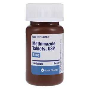 Methimazole Tablets 5mg Bottle 100/Bottle Each