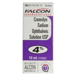 Cromolyn Sodium Ophthalmic Solution 4% Bottle 10mL Each