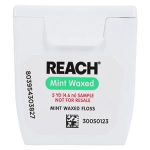 REACH Floss Waxed 5 Yards Mint Patient Size 144/Bx