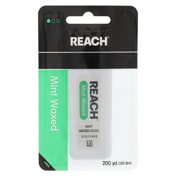 REACH Floss Waxed 200 Yards Mint Ea, 240 EA/CA