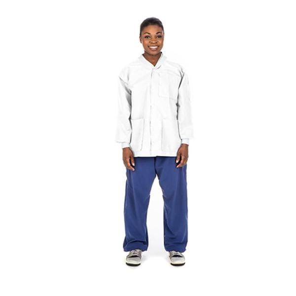 Premium Lab Jacket 3 Layer SMS Medium White 10/Pk