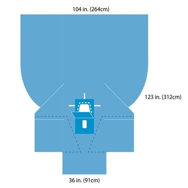 Astound Tiburon 104x123x36in Strl Laparoscopy/Pelviscopy Drape ABD/Prnl Fen