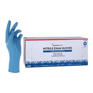 Flexam Nitrile Exam Gloves Medium Blue Sterile, 5 BX/CA