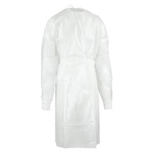 Isolation Gown Coated Polypropylene Universal White 10/Pk