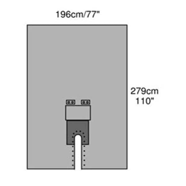 Head/Neck Pack Split Sheet Drape Reinforced Adhesive