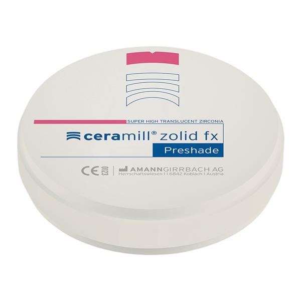 Ceramill Zolid FXPS Zirconia Disc Bleach 98x14 Ea