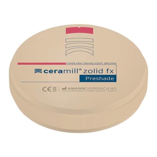 Ceramill Zolid FXPS Zirconia Disc A Med 98x14 Ea