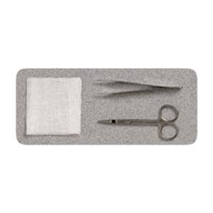 Suture Removal Tray Gauze/Scissors/Forceps Adson 4-3/4" Serrated, 50 EA/CA