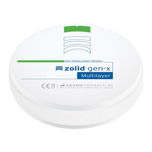 Zolid Gen-X Zirconia Disc D4 98x12 Ea