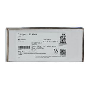 Zolid Gen-X Zirconia Disc B3 98x14 Ea