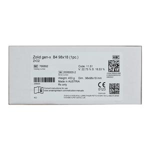 Zolid Gen-X Zirconia Disc B4 98x18 Ea