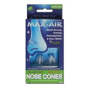 Max-Air Nose Cones Anti-Snoring Airway Relief Clear Medium 2/Pk, 24 PK/CA