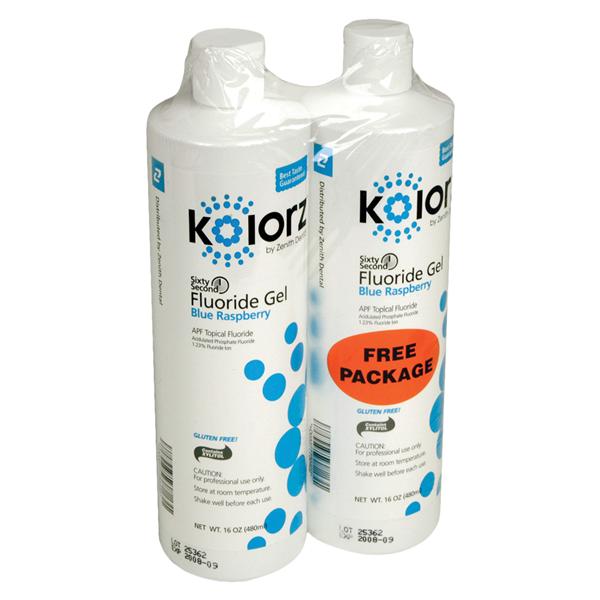 Kolorz Fluoride Gel 1.23% APF Raspberry 2/Pk