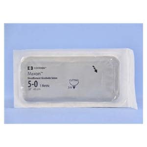 Maxon Suture 5-0 18" Polyglyconate Copolymer Monofilament P-12 Clear 36/Ca