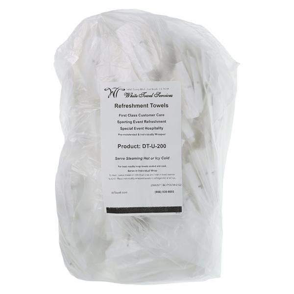 Refreshment Towel Disposable Synthetic 8 in x 10 in White 200/Ca