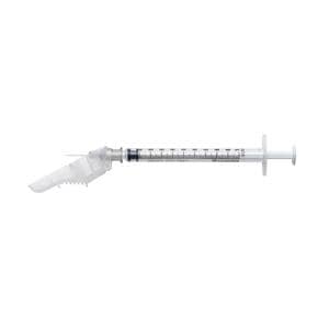 SurGuard 3 Hypodermic Syringe/Needle 27gx1/2" 1cc Gry LL Sfty No Dead Spc 100/Bx