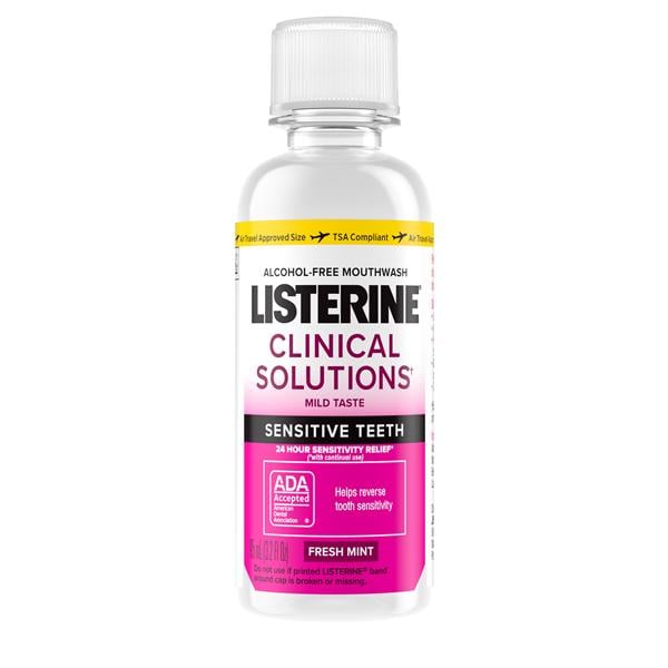 Listerine Clinical Solution Senstvty Protctn Frsh Mnt Mouth Rinse 95 mL 24/Ca