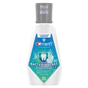 Crest Breath Bacteria Blast Mouthwash 946 mL Icy Cool Mint 6/Ca