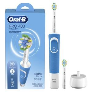 Oral-B Pro 400 Rechargeable Electric  Toothbrush Floss Action 3/Ca