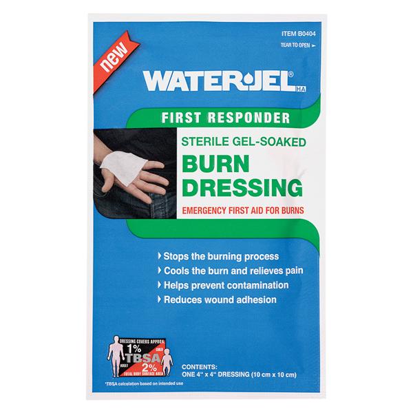 Water-Jel Non-Woven Gel Burn Dressing 4x4" Sterile White Ea