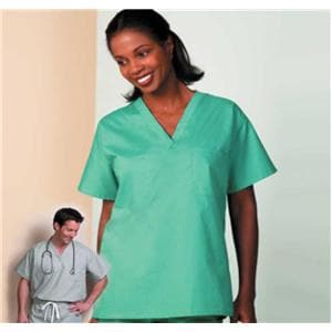 Fashion Seal Scrub Shirt 1 Pocket Set-In Sleeves Medium Jade Green Unisex Ea