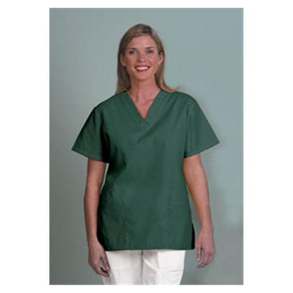 Shirt V-Neck 2 Pockets Set-In Sleeves X-Large Dark Green Ea