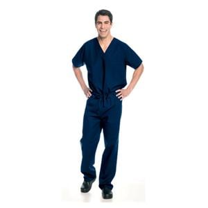 Scrub Shirt V-Neck 1 Pocket Short Sleeves 5X Large Navy Unisex Ea