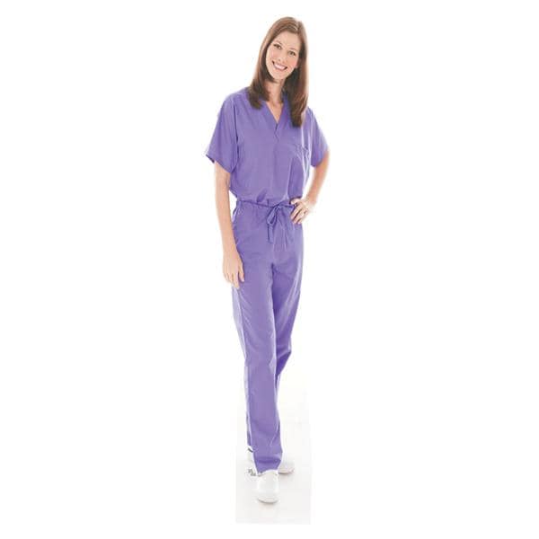 Scrub Shirt V-Neck 1 Pocket Short Sleeves X-Large Wisteria Unisex Ea