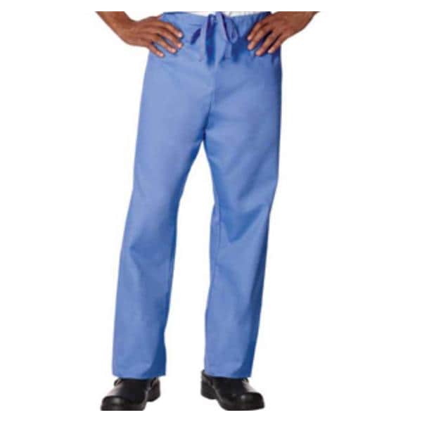 Scrub Pant 65% Polyester / 35% Cotton 1 Pocket Large Ceil Blue Unisex Ea