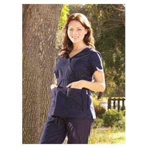 Scrub Shirt 2 Pockets Short Sleeves X-Small Navy Womens Ea