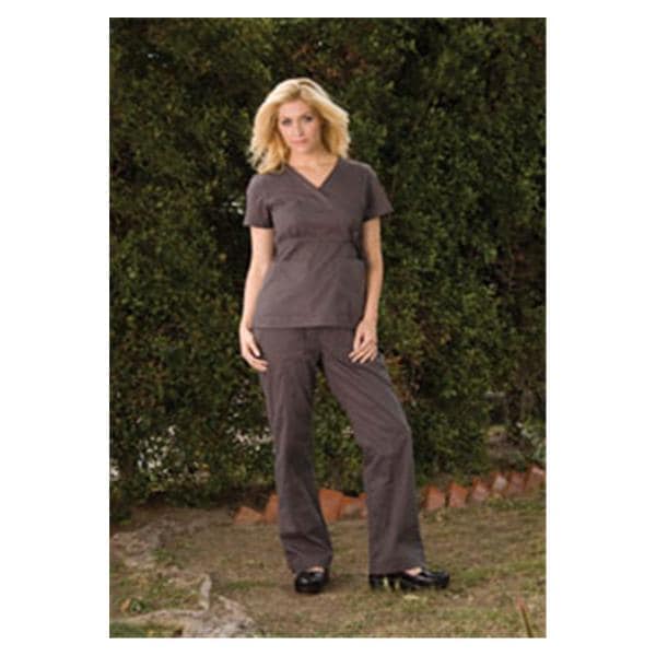 Scrub Shirt 2 Pockets Short Sleeves X-Small Steel Grey Womens Ea